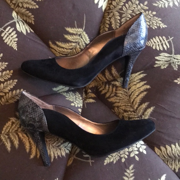 Moda Spana low python black heels - Picture 2 of 4